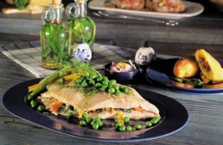 Corvina a la hamburguesa